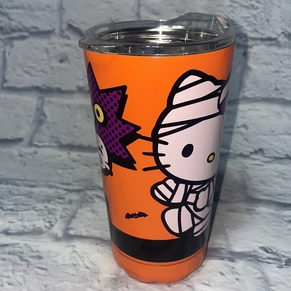 Hello Kitty Sanrio Spooky Mummy Ghost Bats Stainless Steel Halloween Tumbler